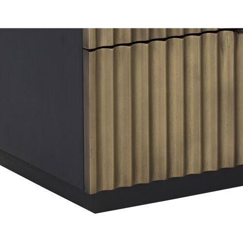 Carlin 32 X 24 inch Black / Antique Brass Night Stand